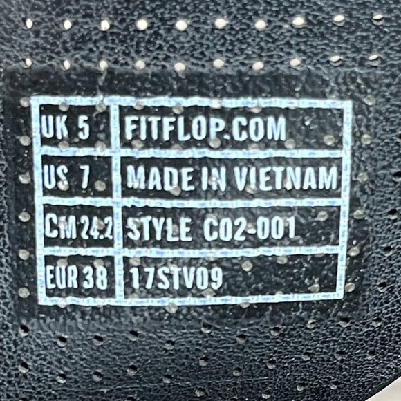 FitFlop Thong Flip Flops Black Womens US Size 7 EUR 38 17STV09 Sandals - Picture 10 of 10